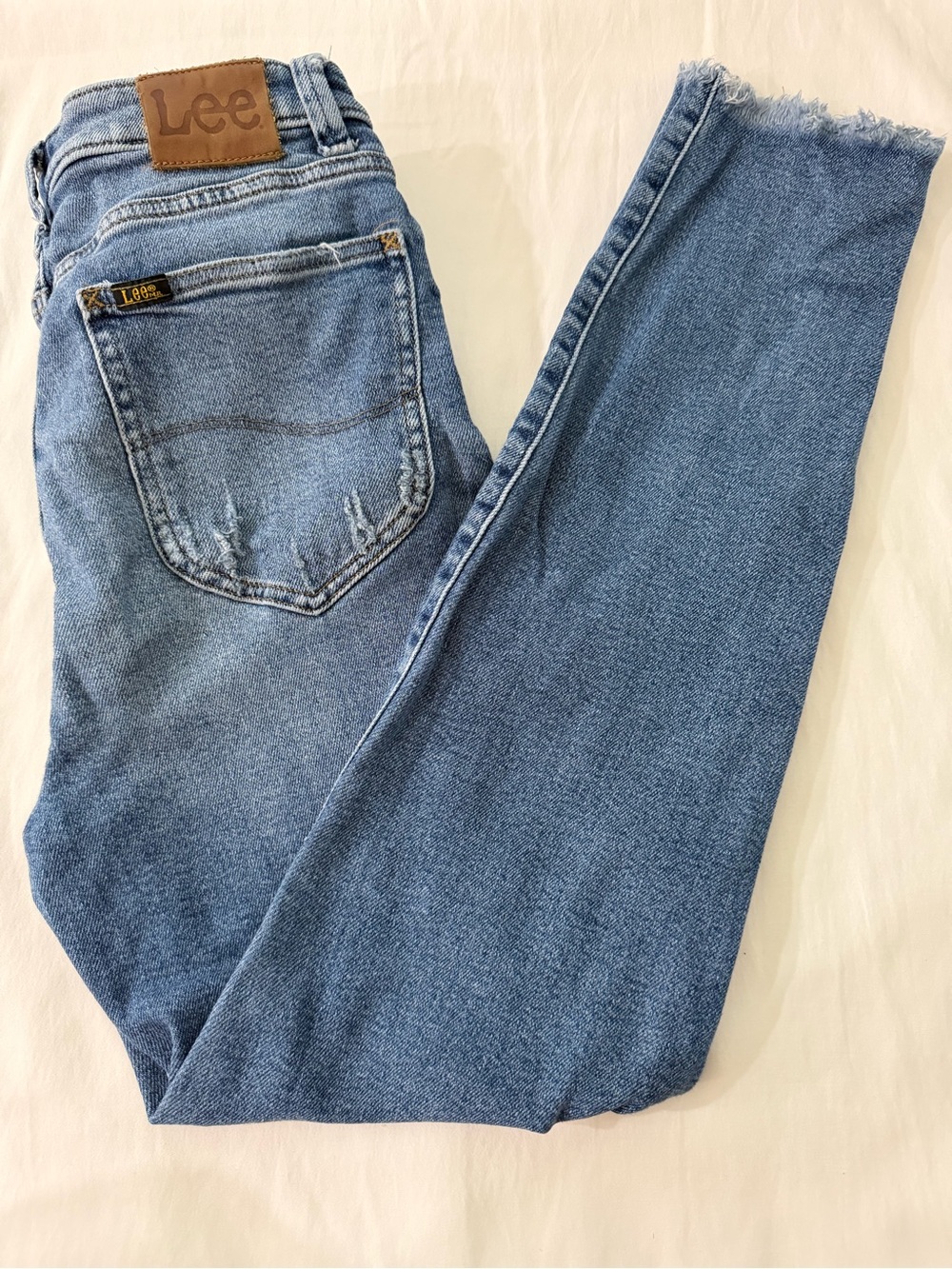Lee Women's Mid Wash High-Rise Skinny Jeans - Light Blue